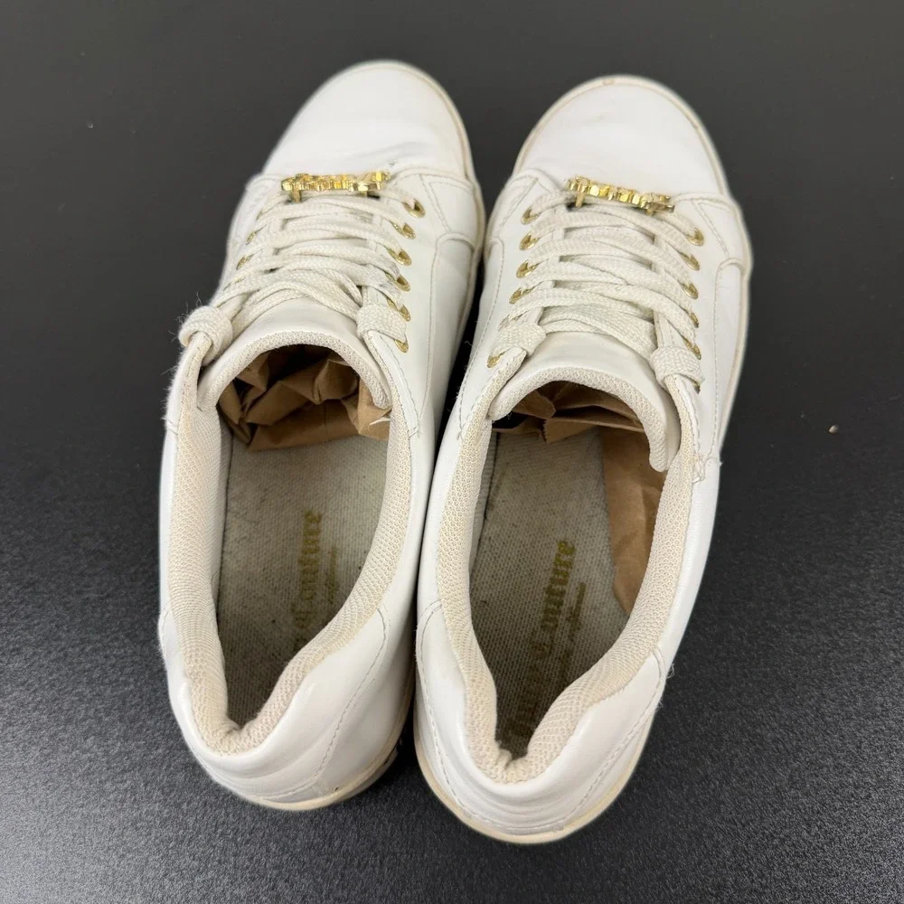 Juicy Couture JC-Chatter Shoes Womens 8M White Low Top Lace-Up Athletic Sneakers